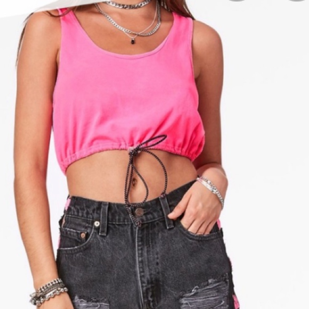 *NWT* LF Emma & Sam Hot Pink Crop Top Sz XS